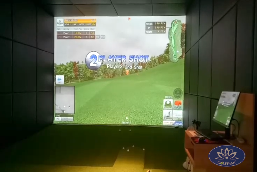 phòng tập golf 3d hiện đại