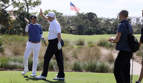 Ngoại giao trên sân golf của lãnh đạo Mỹ-Nhật