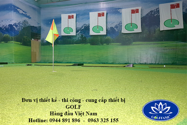 thi công phòng golf 3d