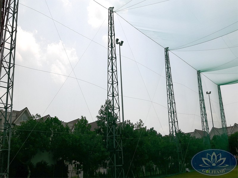 thi công lưới sân tập golf Golffami tại vinhome riverside