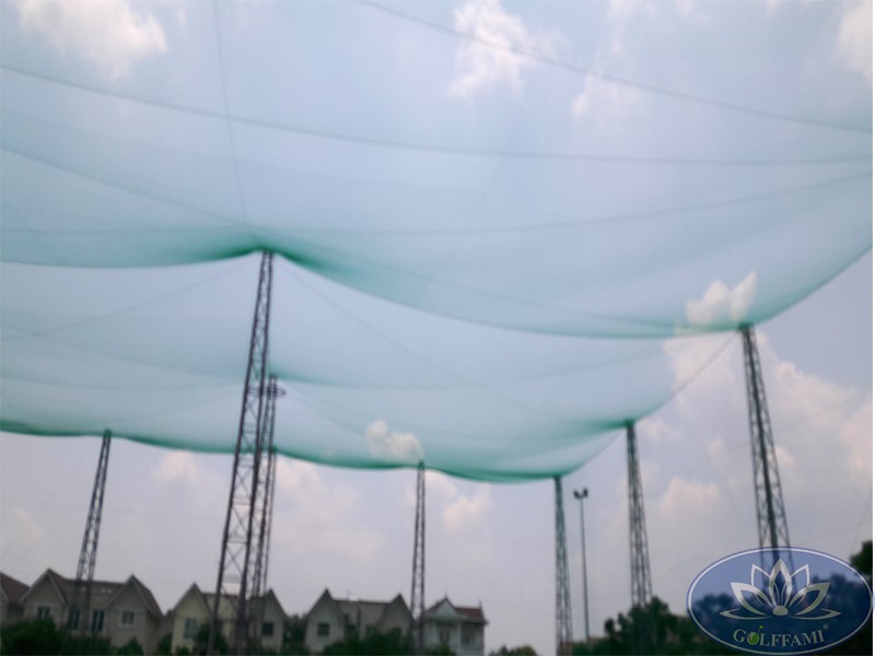 thi công lưới sân tập golf Golffami tại vinhome riverside