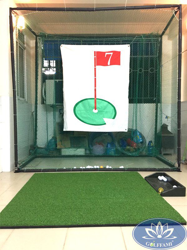Lắp đặt bộ khung tập golf trong nhà
