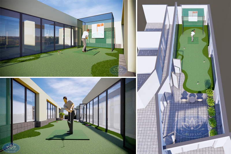 Bản thiết kế Green golf sân thượng